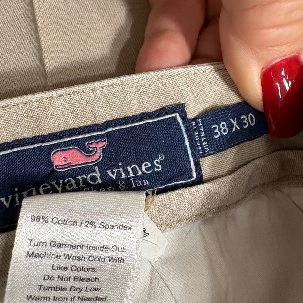 Vineyard Vines Breaker Pant Mens 38x30 Khaki Beige Casual Chino‎ Pants - Picture 4 of 8